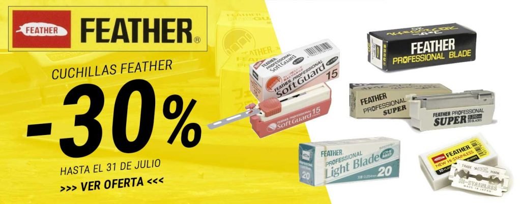 30% de descuento este mes en cuchillas Feather